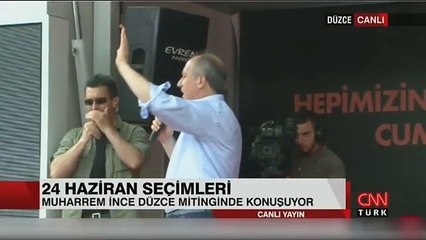 Muharrem İnce'nin yayını aniden kesilince sunucu fena yakalandı