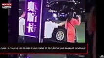 Chine : Il touche les fesses d’une femme et déclenche une bagarre générale (Vidéo)