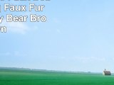 Fur Accents Faux Bear Skin Rug Faux Fur 5x8 Grizzly Bear Brown