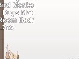 ALAZA Cute Jungle Animal Lion Bird Monkey Area Rug Rugs Mat for Living Room Bedroom 7x5