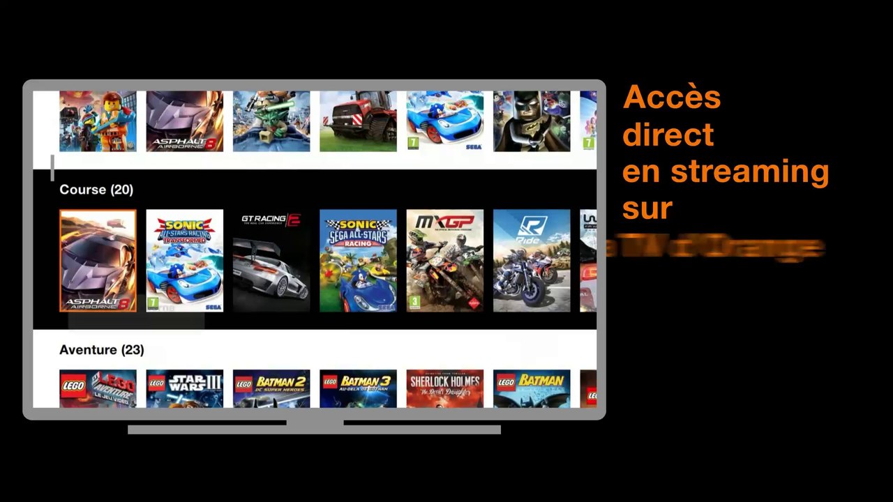 Pass Jeux Famille  sur la TV D ORANGE