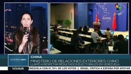 China exige respeto a la decisión del pueblo venezolano