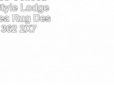 Rugs 4 Less Collection Cabin Style Lodge Runner Area Rug Design R4L 362 2X7