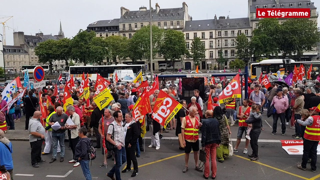 Quimper. Manifestation pour la défense du secteur public : des rangs clairsemés