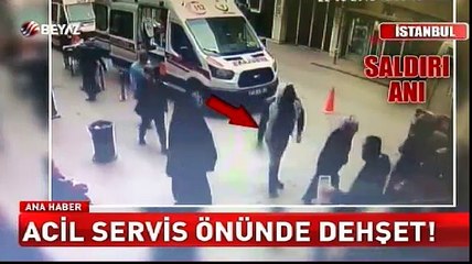 Acil servis önünde dehşet