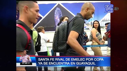 Santa Fe rival de Emelec por copa ya se encuentra en Guayaquil