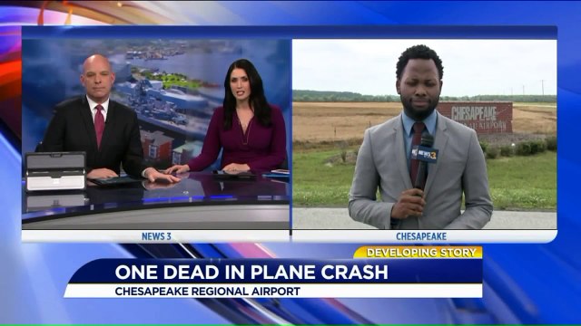 1 Dead After Plane Crashes, Burns Near Virginia Airport