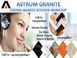 Get Best Crema Quartz Kitchen Worktop in London UK - Astrum Granite