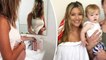 Bumping along nicely! Heavily pregnant WAG Joanna Burgess flaunts her baby belly in a white T-shirt... as she and husband George countdown the weeks until they meet their 'little lady'