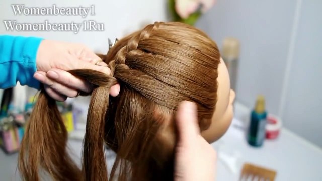 Косы на длинные волосы. Прическа с плетением (2)