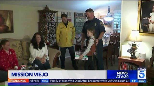 10-Year-Old Reunited with Off-Duty Firefighter Who Treated Her Burns After She Fell in Fire Pit
