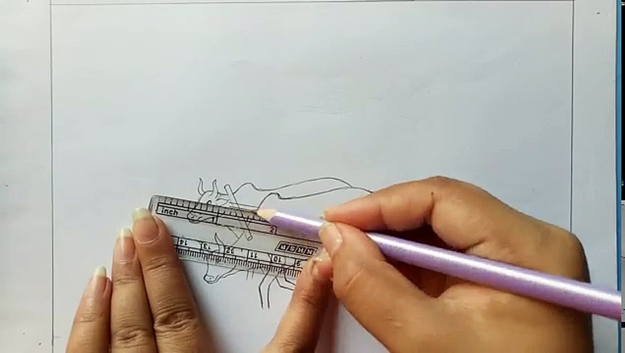 How to draw a scenery of cultivation Step by step (very easy)