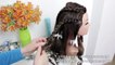 Bridal Hairstyle For Long Hair Tutorial. Wedding Updo With French Braids. (2)