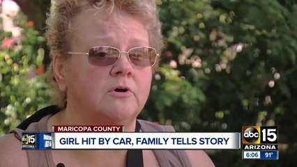Grandmother hit by car while out walking with granddaughter talks about the crash