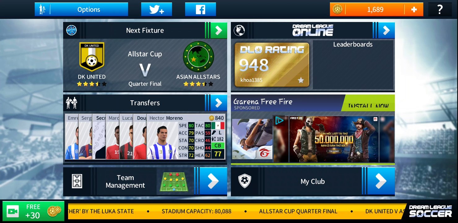 Dream League 2018 IOS Android - Season 1 - Game 32