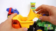 Cement Mixer Dump Truck Wheel Loader Play Doh Construction Toys for Children Kids Play Dough Fun