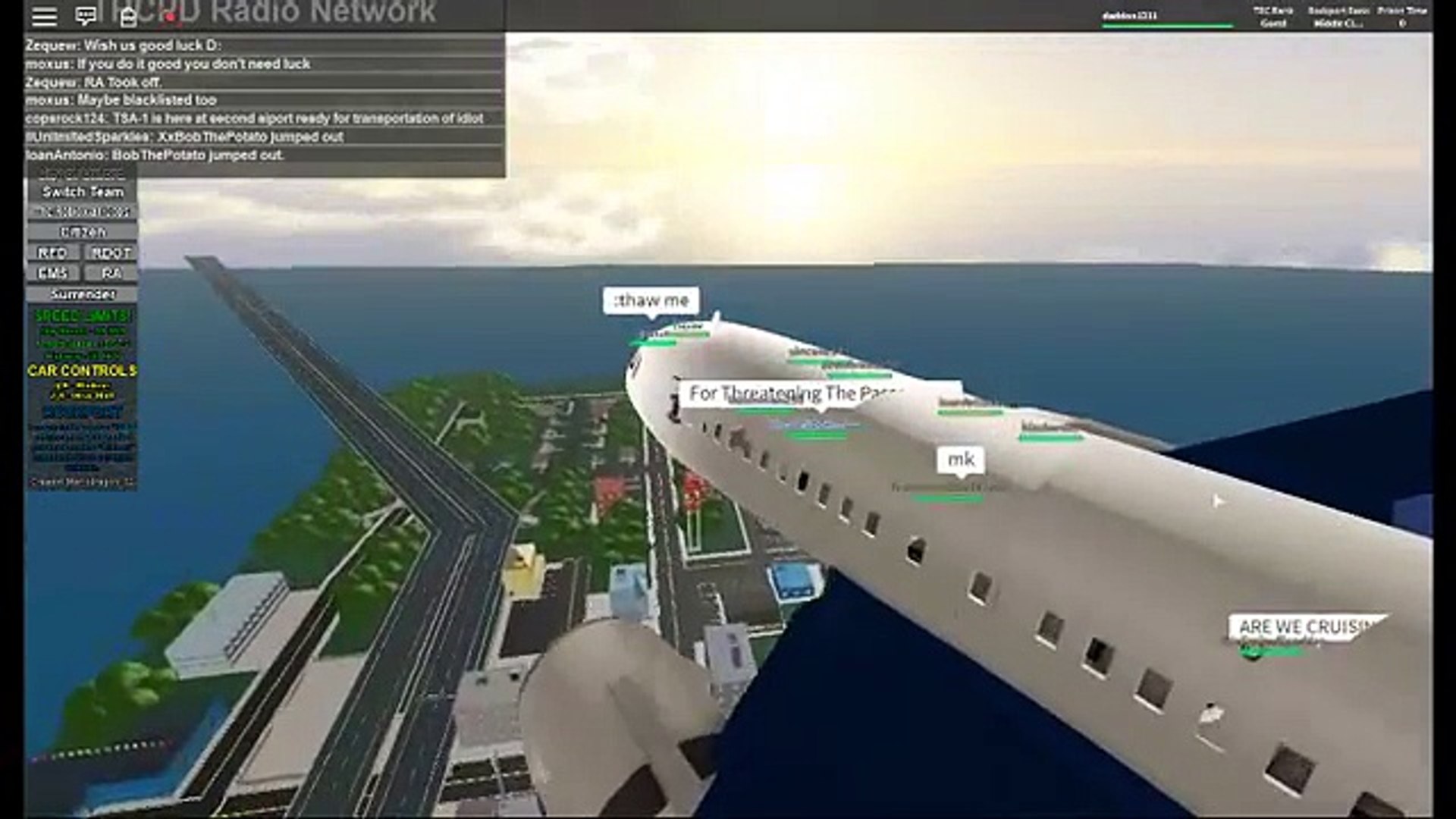 Plane Crash Roblox Video Dailymotion - survive a crazy plane crash new roblox