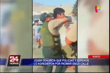 Surco: skater denuncia agresión de la policía