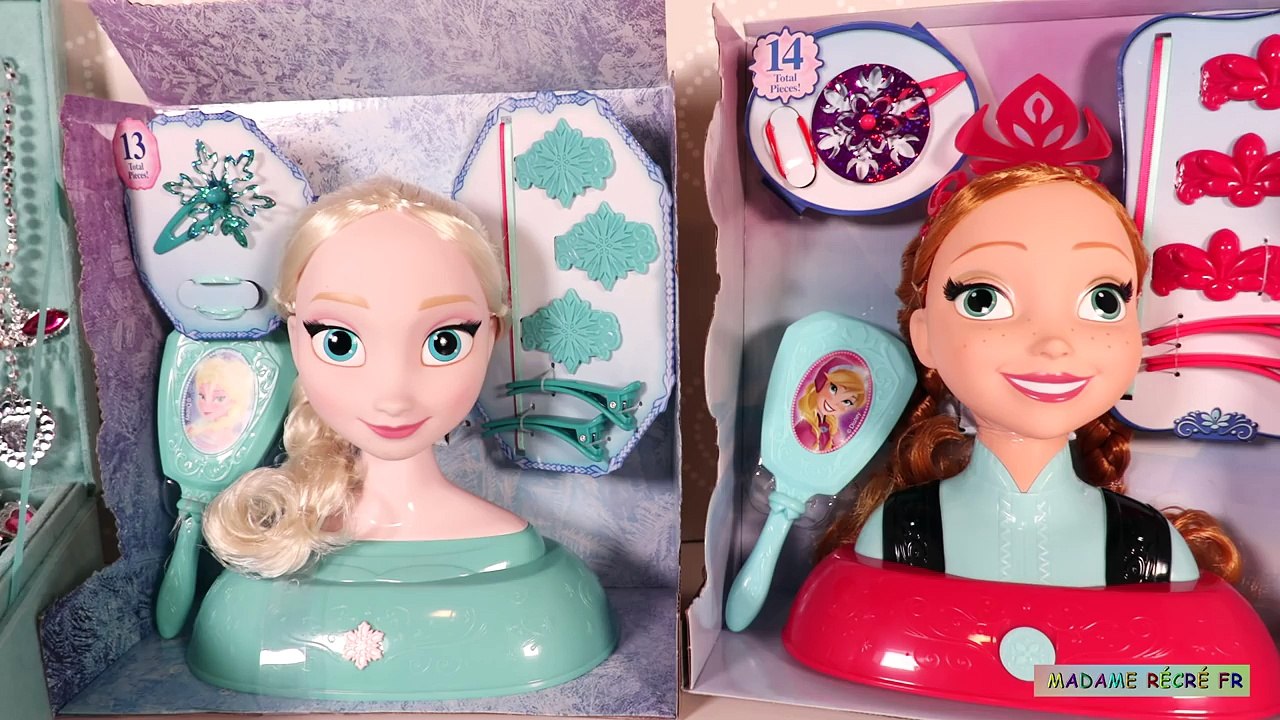 Reine des neiges Elsa Anna Tête à coiffer Bijoux ♥ Frozen Elsa Styling Head