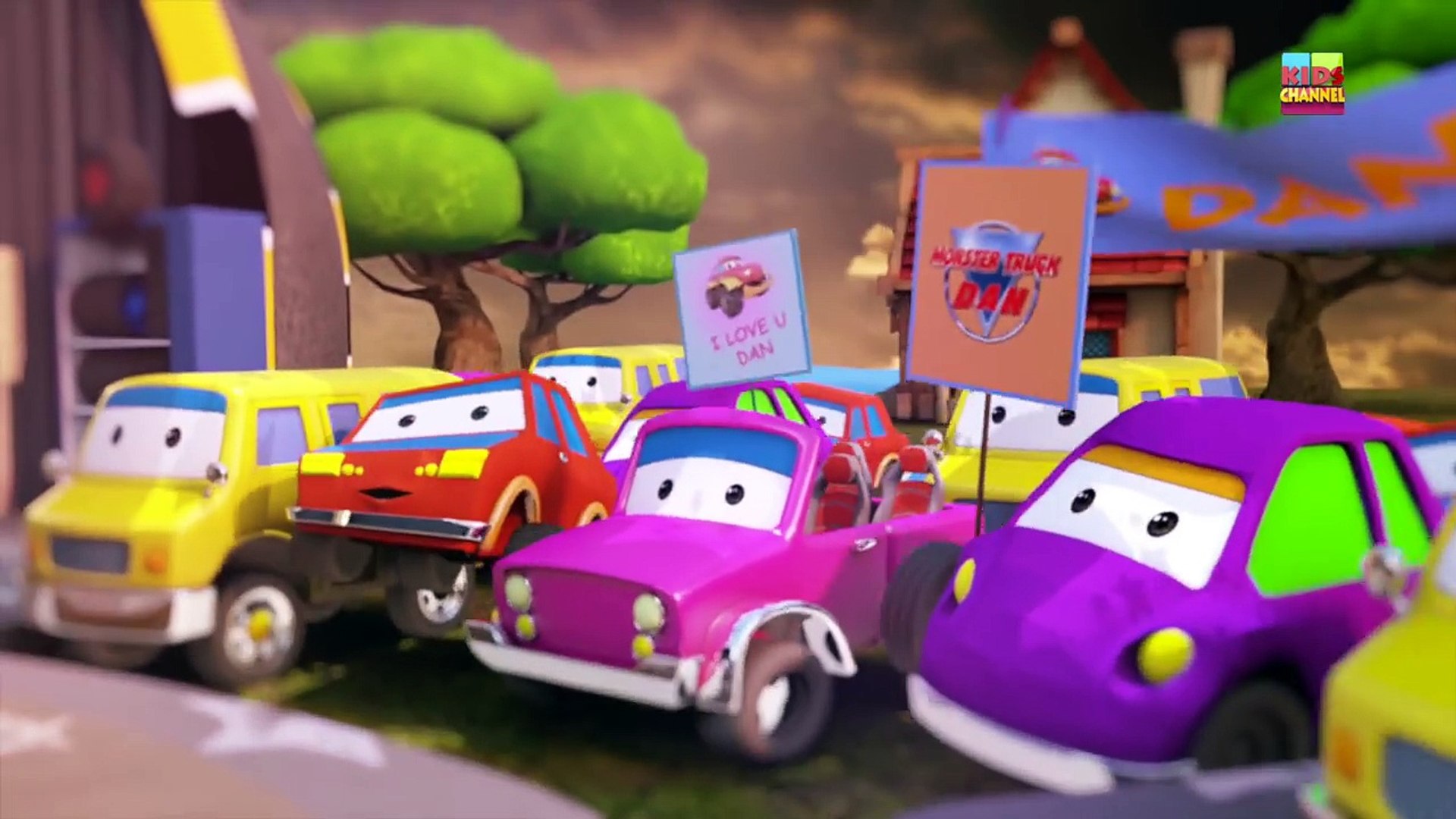 Goal Monster Truck Dan Car Cartoon Videos And Stories For Kids, Kids  Channel