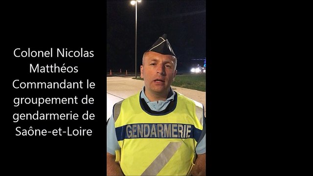 Le commandant du groupement de gendarmerie de Saône-et-Loire explique l'importante opération de contrôle réalisée sur l'A6