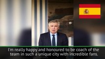 New Napoli boss Ancelotti greets fans in four languages