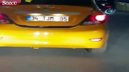 Sultangazi'de taksi bagajında yolculuk kamerada