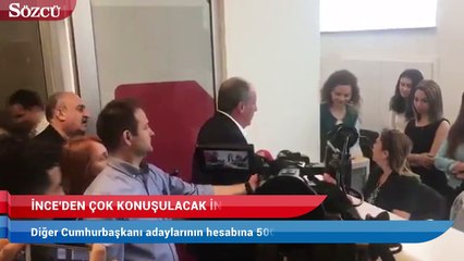 İnce diğer partilerin Cumhurbaşkanı adaylarına 500 tl bağışta bulundu