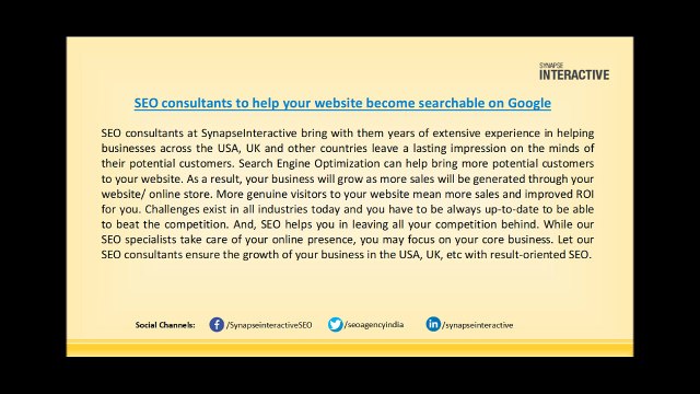 SEO consultants can help you improve your visibility online