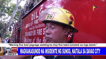 Magkakasunod na insidente ng sunog, naitala sa Davao City