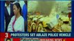 Anti-sterlite protests intensify; protesters set ablaze police vehicle