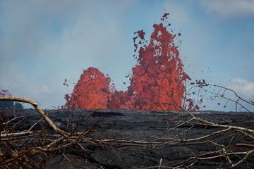 Hawaii's Kilauea volcano shoots lava into the ocean