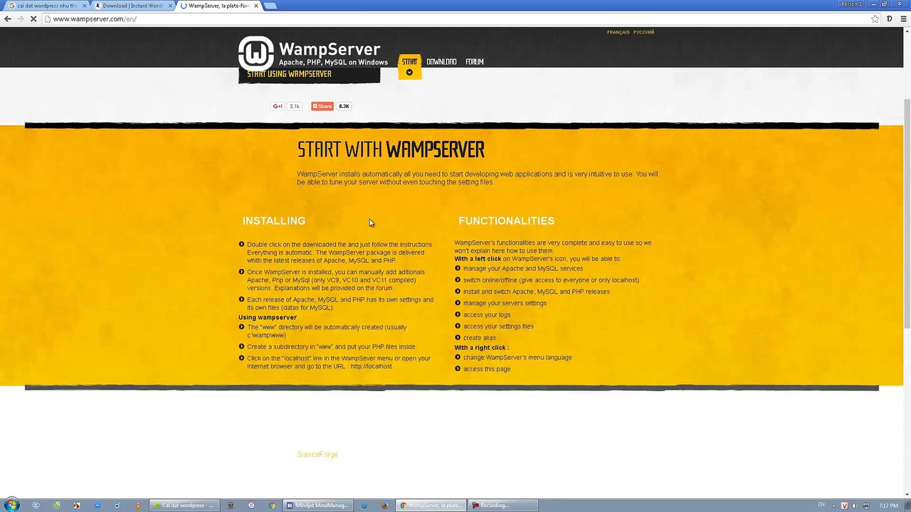 Bài 2: Cài đặt Wordpress cách 1