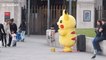Fallen on hard times? Pikachu seen begging in London's Trafalgar Square