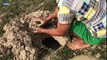 Amazing Muddy soil Hole Trap - Smart Man Build Fish Trap By Muddy soil- Get Alot of Fish - AB