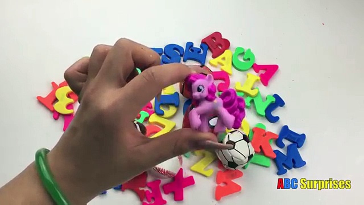 LEARN TO SPELL With Sports BALLS, Disney Car Toys Lightning Mcqueen, Captain America, And Pony Toys