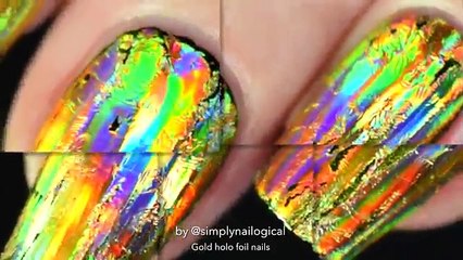 DIY EASY Gold Glowing Nails & Cat Eyes!