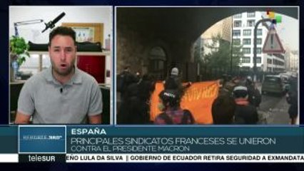 Francia: los 3 principales sindicatos se unen contra presidente Macron