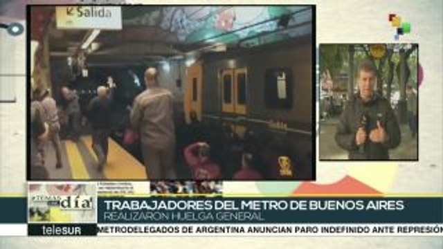 Argentina: reprimen huelga de trabajadores del metro de Buenos Aires
