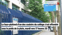 La Garenne-Colombes : un plafond d'un collège s'effondre à la suite des orages