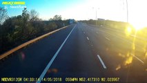HGV driver swerves wildly to avoid wrong-way driver on UK motorway