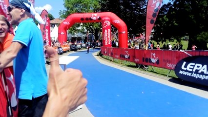 L'arrivée de David Moreau au Trail des Gendarmes et des Voleurs de Temps à Ambazac (20 mai 2018)