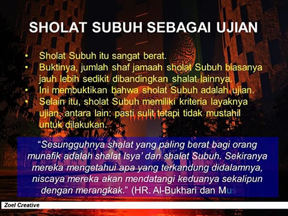Misteri Sholat Subuh Video Dailymotion