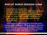 Misteri Sholat Subuh