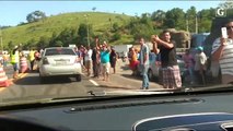 Protestos de motoristas de aplicativo em Viana