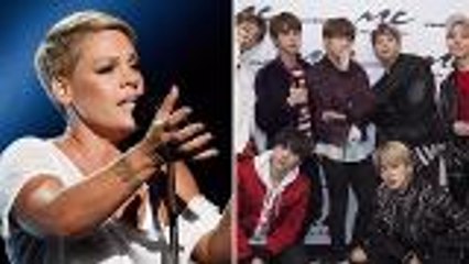 Télécharger la video: Artist 100 Chart: P!nk Returns to No. 1, BTS Bounds to No. 4 | Billboard News