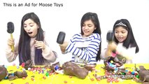 BASHING Giant Chocolate Bunny- Surprise Eggs|Candy & Sweets|Shopkins Cupcake Queen Clothes Modeling