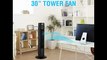 [- ANSIO Tower Fan Oscillating Fan with 3 Hour Timer, 3-Speed Settings and Long 2 Metre Cable, 30 I