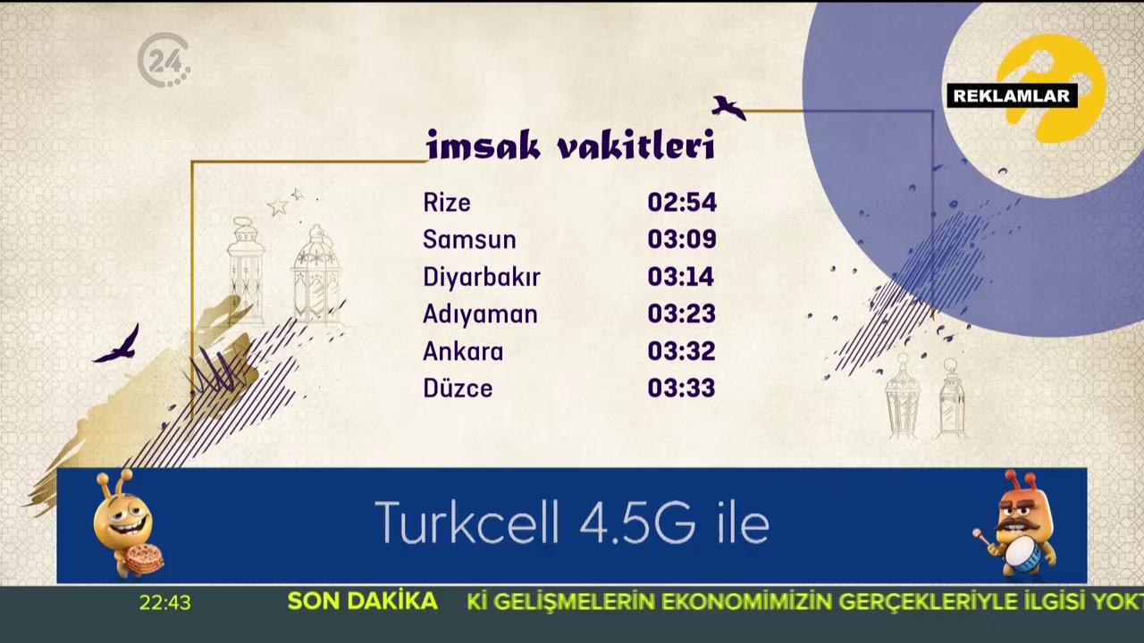 İmsak vakitleri