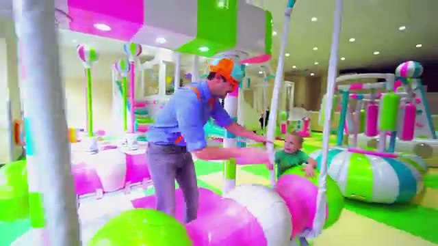 Learning Colors with Blippi at an Indoor Playground Play Place